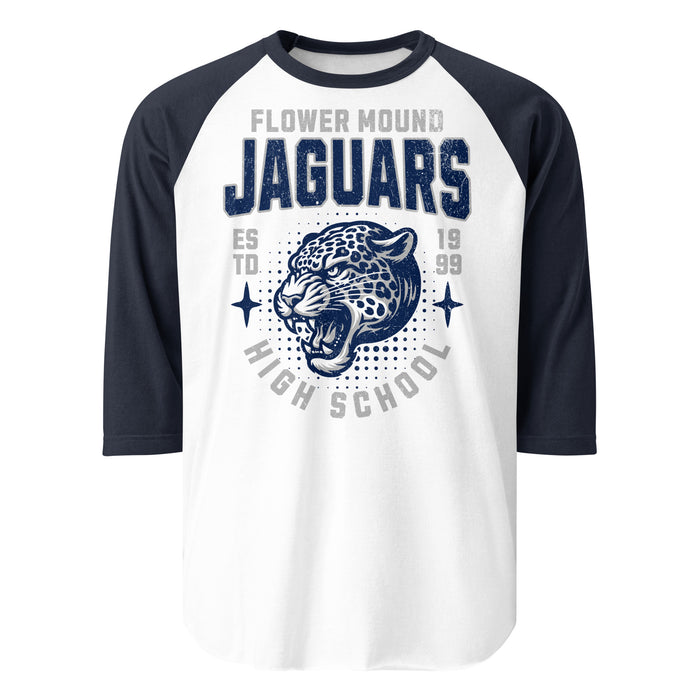 Flower Mound High School Jaguars Unisex 3/4 sleeve Raglan T-shirt 204