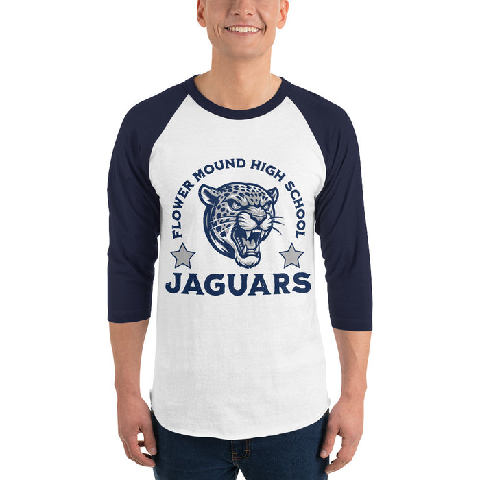 Flower Mound High School Jaguars Unisex 3/4 sleeve Raglan T-shirt 208 for men