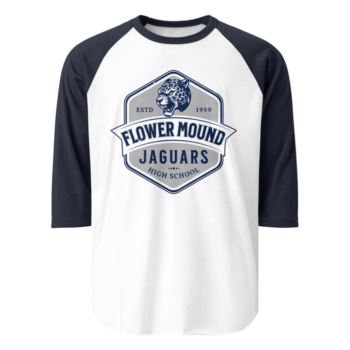 Flower Mound High School Jaguars Unisex 3/4 sleeve Raglan T-shirt 209