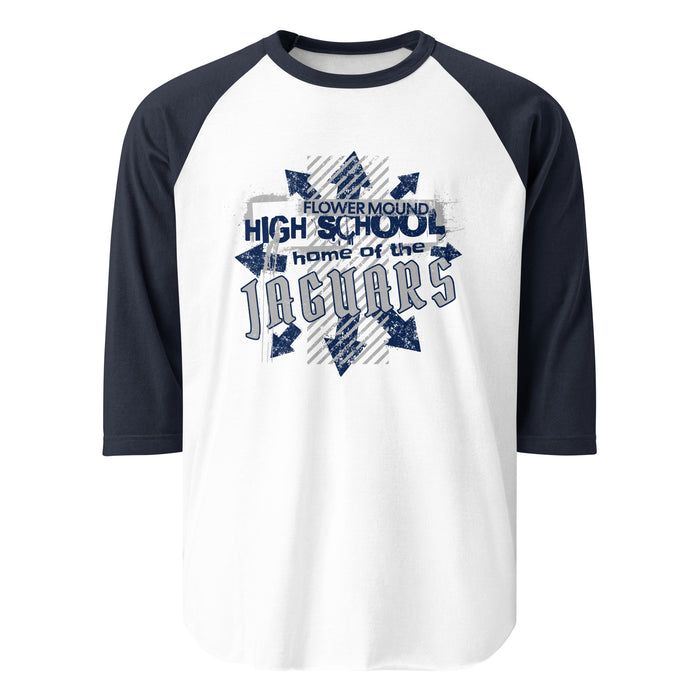 Flower Mound High School Jaguars Unisex 3/4 sleeve Raglan T-shirt 210