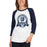 Woman wearing Flower Mound High School Jaguars Unisex 3/4 sleeve Raglan T-shirt 212