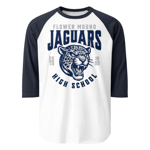 Flower Mound High School Jaguars Unisex 3/4 sleeve Raglan T-shirt 213