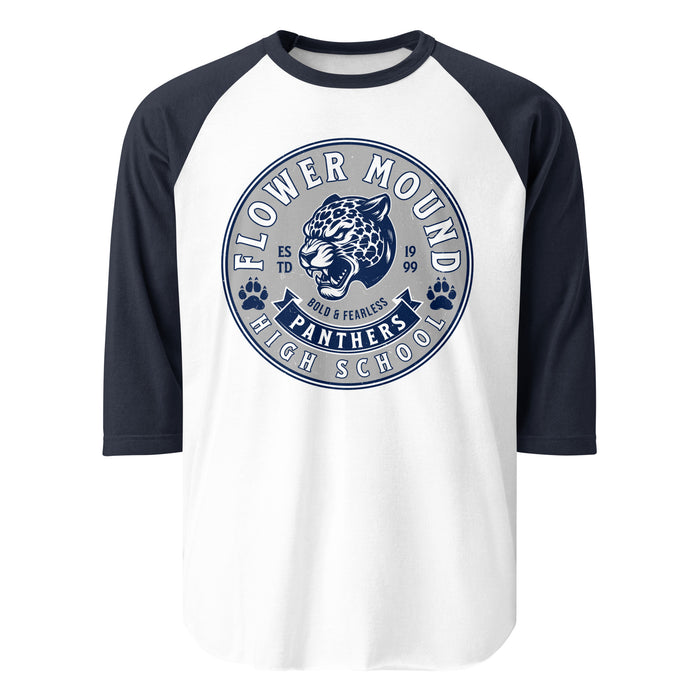 Flower Mound High School Jaguars Unisex 3/4 sleeve Raglan T-shirt 215