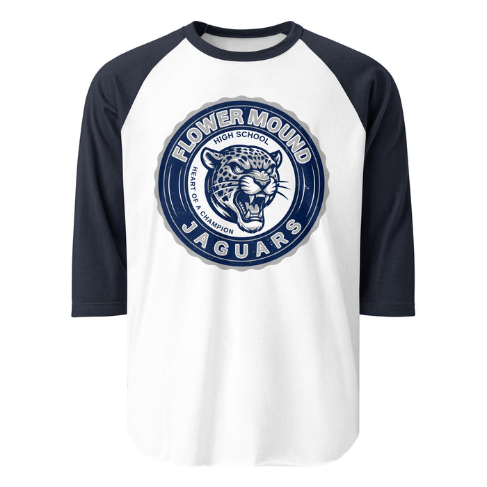 Flower Mound High School Jaguars Unisex 3/4 sleeve Raglan T-shirt 216