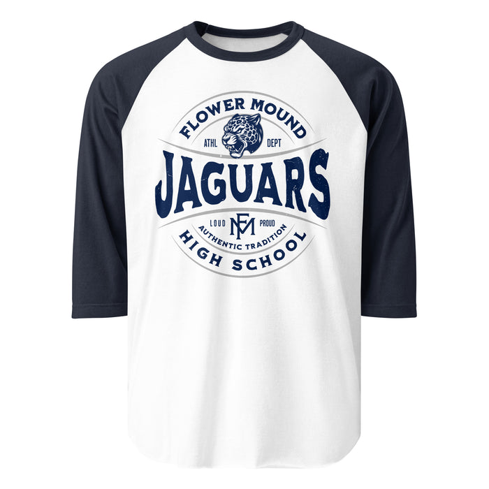 Flower Mound High School Jaguars Unisex 3/4 sleeve Raglan T-shirt 218