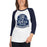 Woman wearing Flower Mound High School Jaguars Unisex 3/4 sleeve Raglan T-shirt 219