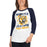 Woman wearing Nimitz High School Cougars Unisex 3/4 Sleeve Raglan T-shirt 205