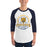 Man wearing Nimitz High School Cougars Unisex 3/4 Sleeve Raglan T-shirt 206