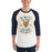 Man wearing Nimitz High School Cougars Unisex 3/4 Sleeve Raglan T-shirt 207