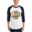 Man wearing Nimitz High School Cougars Unisex 3/4 Sleeve Raglan T-shirt 210