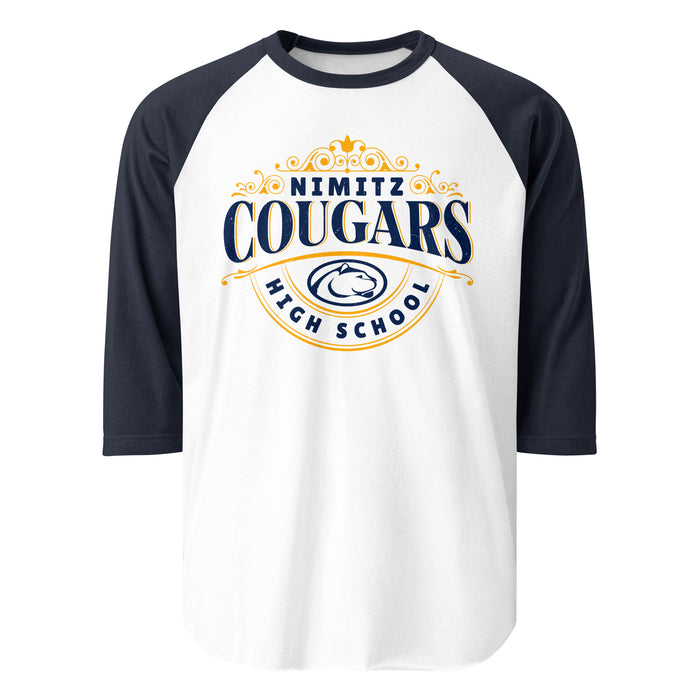 Nimitz High School Cougars Unisex 3/4 Sleeve Raglan T-shirt 211