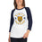 Woman wearing Nimitz High School Cougars Unisex 3/4 Sleeve Raglan T-shirt 214