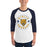 Man wearing Nimitz High School Cougars Unisex 3/4 Sleeve Raglan T-shirt 214