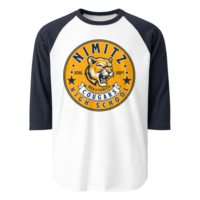 Nimitz High School Cougars Unisex 3/4 Sleeve Raglan T-shirt 215