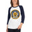 Woman wearing Nimitz High School Cougars Unisex 3/4 Sleeve Raglan T-shirt 220