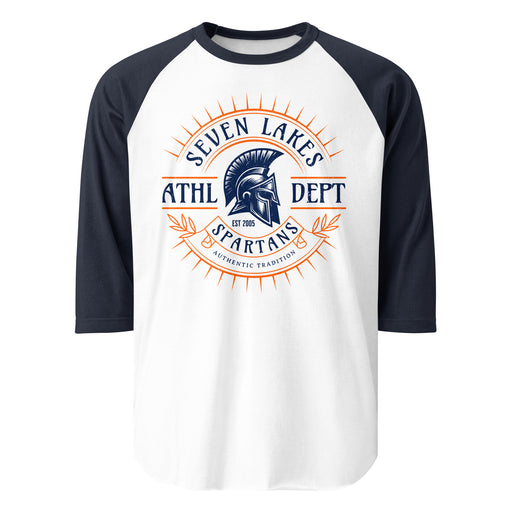 Seven Lakes High School Spartans Unisex 3/4 sleeve Raglan T-shirt 201