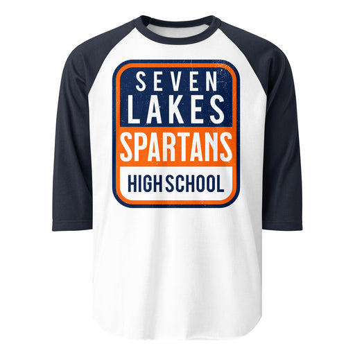 Seven Lakes High School Spartans Unisex 3/4 sleeve Raglan T-shirt 001