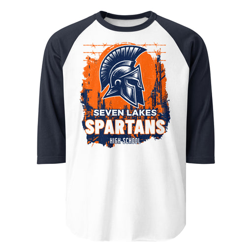 Seven Lakes High School Spartans Unisex 3/4 sleeve Raglan T-shirt 202