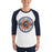 Man wearing Seven Lakes High School Spartans Unisex 3/4 sleeve Raglan T-shirt 203