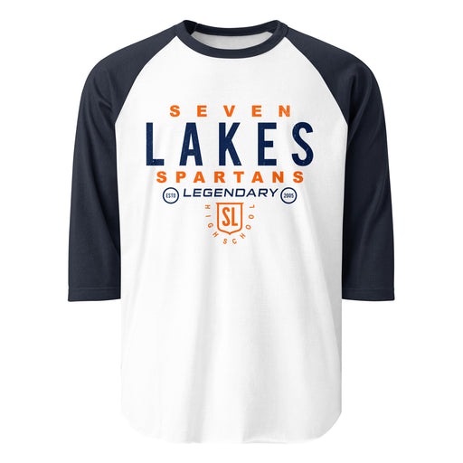 Seven Lakes High School Spartans Unisex 3/4 sleeve Raglan T-shirt 003