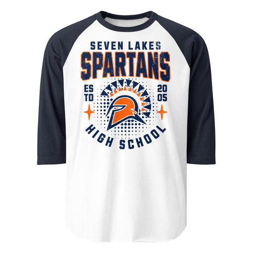 Seven Lakes High School Spartans Unisex 3/4 sleeve Raglan T-shirt 204