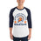 Man wearing Seven Lakes High School Spartans Unisex 3/4 sleeve Raglan T-shirt 208