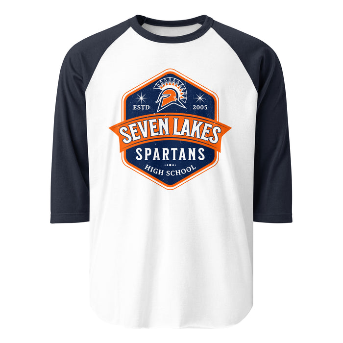 Seven Lakes High School Spartans Unisex 3/4 sleeve Raglan T-shirt 209