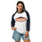 Student wearing Seven Lakes High School Spartans Unisex 3/4 sleeve Raglan T-shirt 009