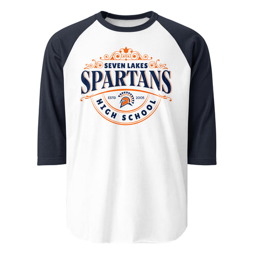 Seven Lakes High School Spartans Unisex 3/4 sleeve Raglan T-shirt 211