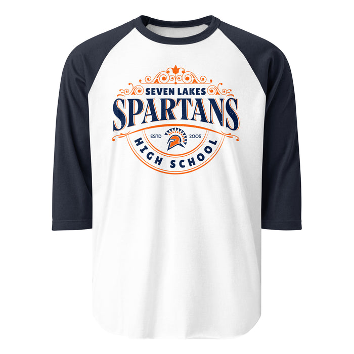 Seven Lakes High School Spartans Unisex 3/4 sleeve Raglan T-shirt 211