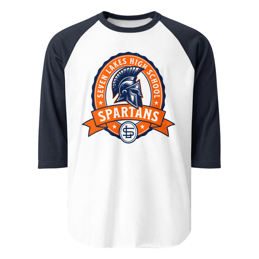 Seven Lakes High School Spartans Unisex 3/4 sleeve Raglan T-shirt 212