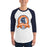 Man wearing Seven Lakes High School Spartans Unisex 3/4 sleeve Raglan T-shirt 212