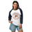 Student wearing Seven Lakes High School Spartans Unisex 3/4 sleeve Raglan T-shirt 214