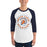 Man wearing Seven Lakes High School Spartans Unisex 3/4 sleeve Raglan T-shirt 214