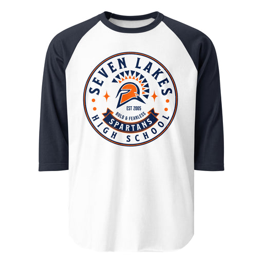 Seven Lakes High School Spartans Unisex 3/4 sleeve Raglan T-shirt 215