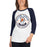 Woman wearing Seven Lakes High School Spartans Unisex 3/4 sleeve Raglan T-shirt 215