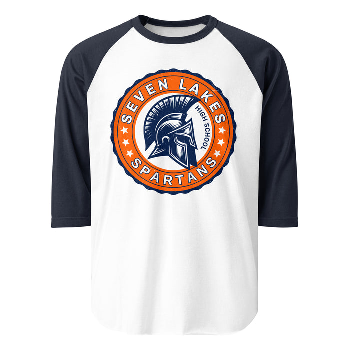 Seven Lakes High School Spartans Unisex 3/4 sleeve Raglan T-shirt 216