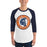 Man wearing Seven Lakes High School Spartans Unisex 3/4 sleeve Raglan T-shirt 216