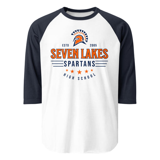 Seven Lakes High School Spartans Unisex 3/4 sleeve Raglan T-shirt 217