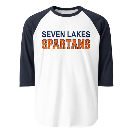 Seven Lakes High School Spartans Unisex 3/4 sleeve Raglan T-shirt 010