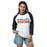 Student wearing Seven Lakes High School Spartans Unisex 3/4 sleeve Raglan T-shirt 010