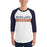 Man wearing Seven Lakes High School Spartans Unisex 3/4 sleeve Raglan T-shirt 010