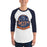 Man wearing Seven Lakes High School Spartans Unisex 3/4 sleeve Raglan T-shirt 219