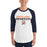 Man wearing Seven Lakes High School Spartans Unisex 3/4 sleeve Raglan T-shirt 222