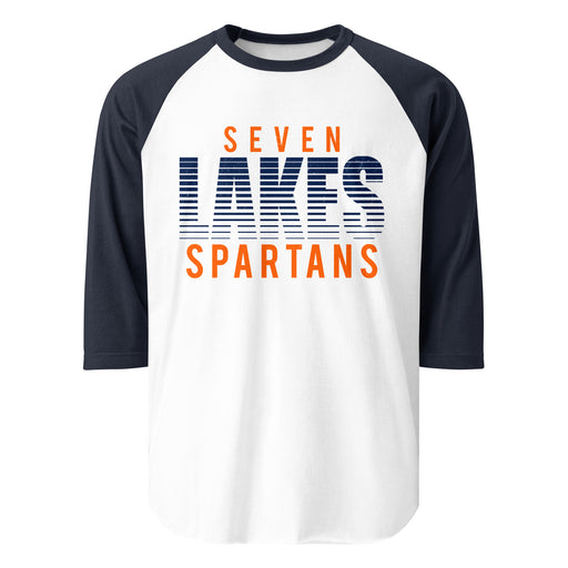 Seven Lakes High School Spartans Unisex 3/4 sleeve Raglan T-shirt 024