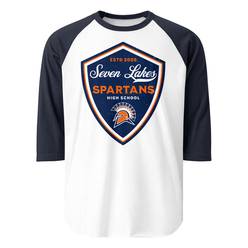 Seven Lakes High School Spartans Unisex 3/4 sleeve Raglan T-shirt 225