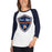 Woman wearing Seven Lakes High School Spartans Unisex 3/4 sleeve Raglan T-shirt 225