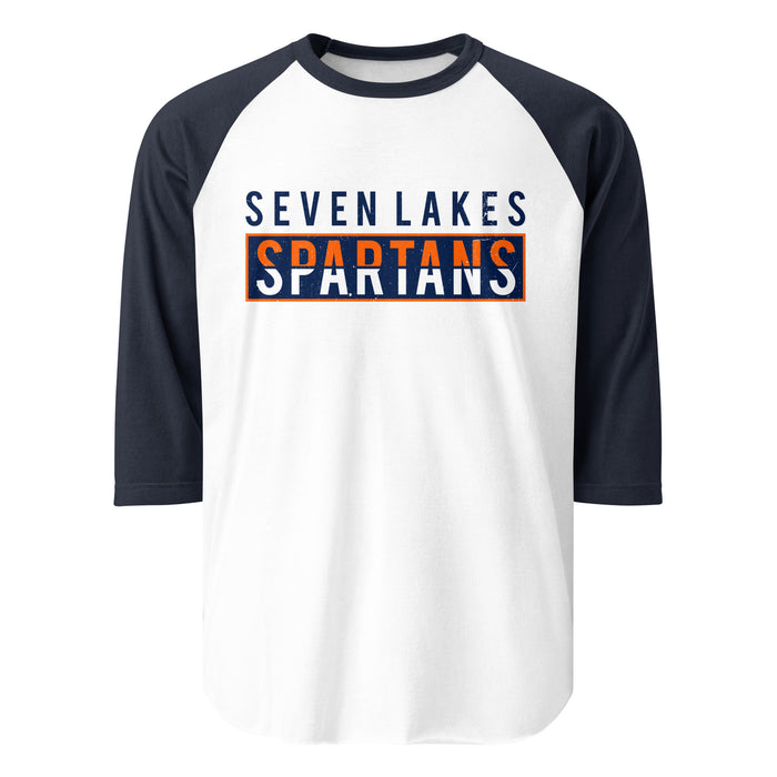 Seven Lakes High School Spartans Unisex 3/4 sleeve Raglan T-shirt 031