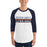 Man wearing Seven Lakes High School Spartans Unisex 3/4 sleeve Raglan T-shirt 031