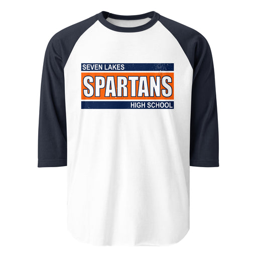 Seven Lakes High School Spartans Unisex 3/4 sleeve Raglan T-shirt 098